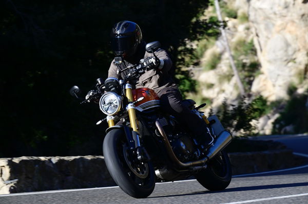 The launch ride for the Speed Twin was chilly in the morning