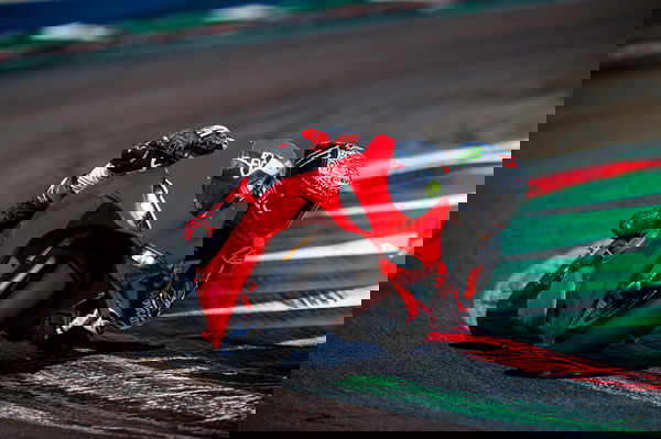 A Ducati Panigale being ridden on track
