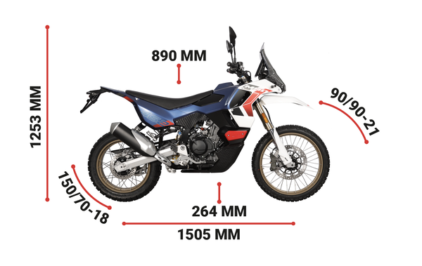 The dimensions of the MUD 452